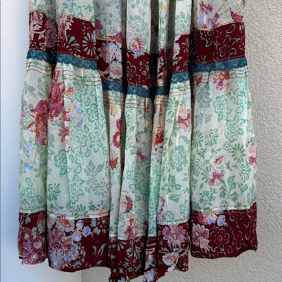 JOHNNY WAS Tiered Boho Maxi Skirt w/ Pockets - Picture 7 of 11